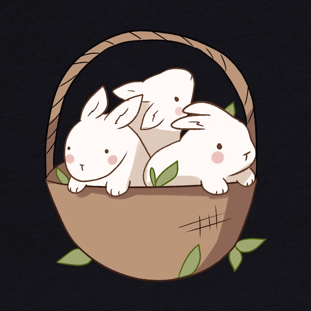 Bunnies pasket illustration by Mayarart
